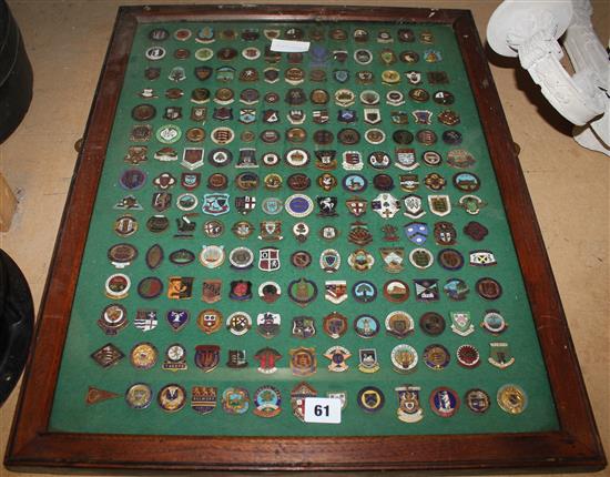 Framed enamel badges